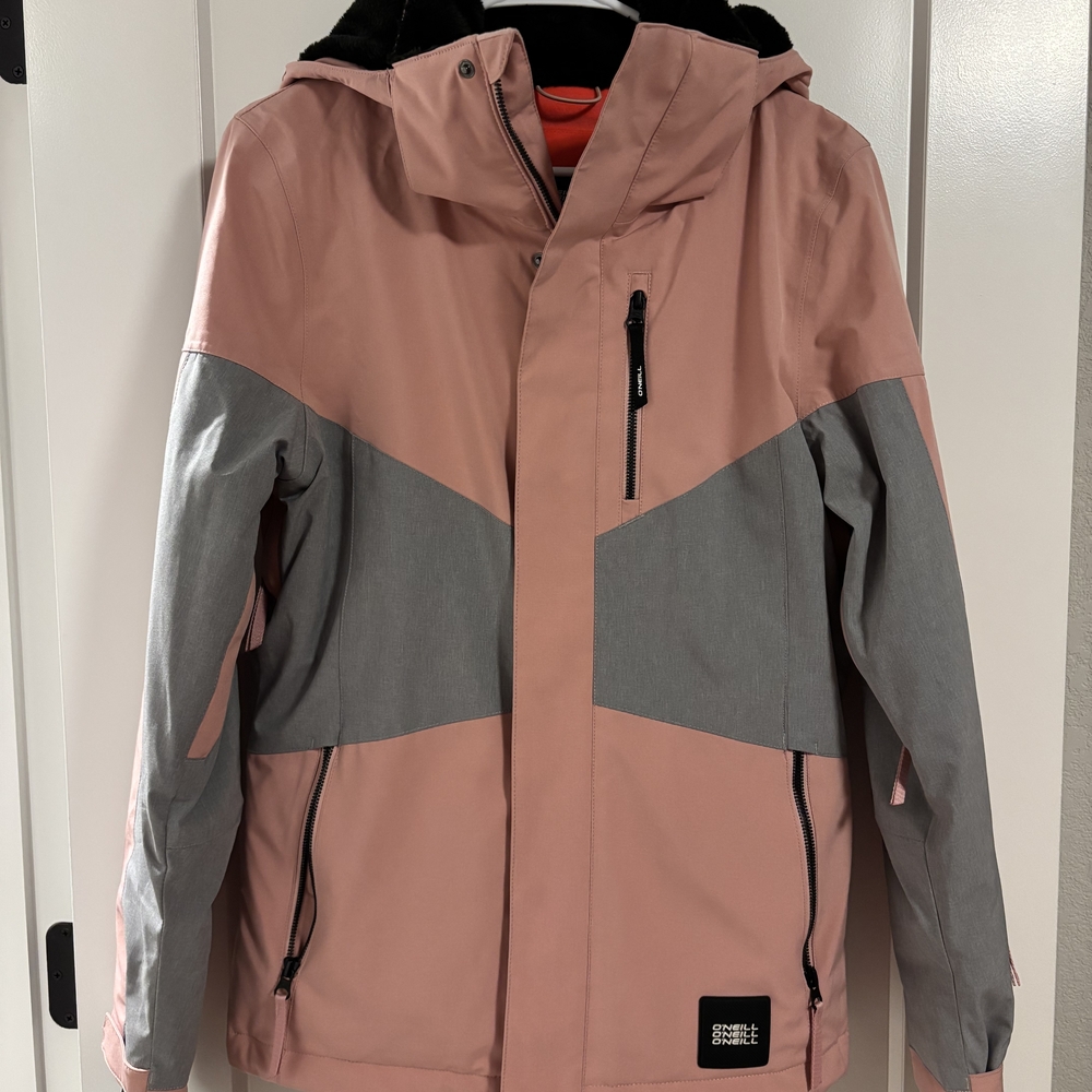 O'Neill Pink and Gray Ski Jacket